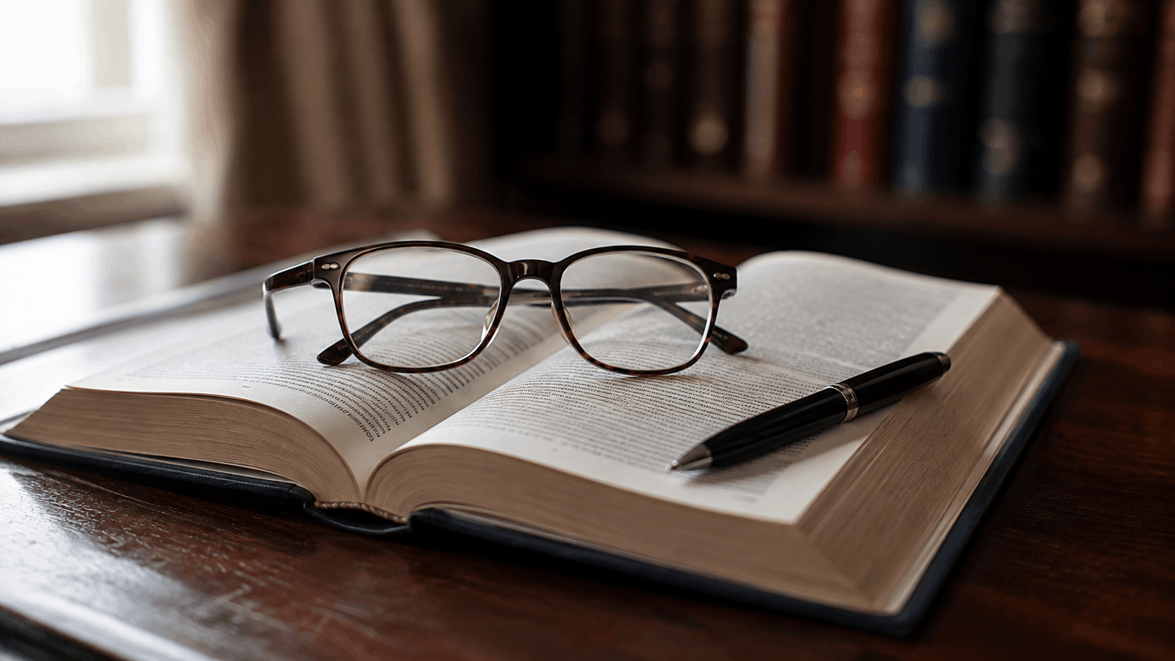 Open law book with reading glasses representing Ohio's legal definition of domestic violence in Franklin County.